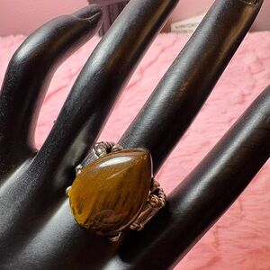 Elegant Brown Stone Ring